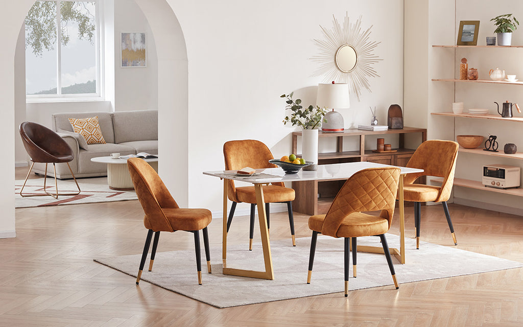 Best Modern Dining Chairs 4 Piece Mid Century Modern Upholstered
