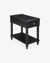 Spindle Leg Wood End Table wiith Drawer