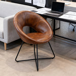 San Diego Faux Leather Papasan Chair