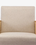 Stockton Rattan Cane Fabric Armchair