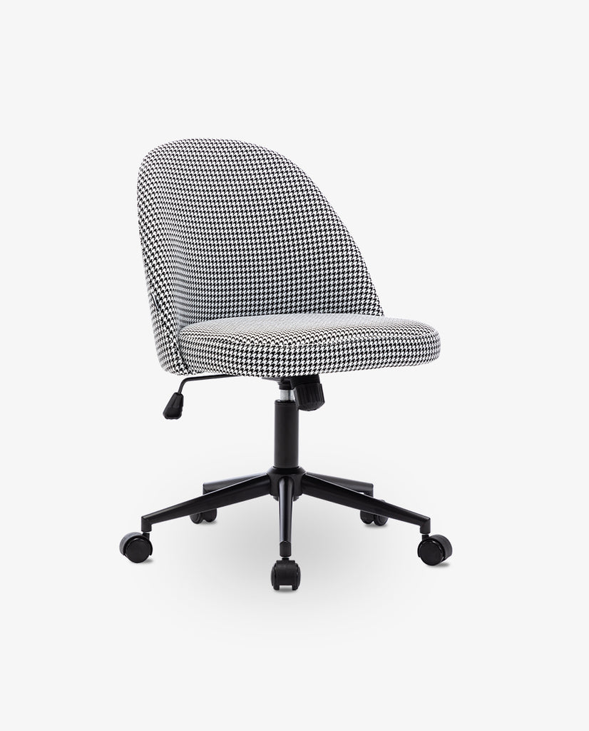 Annapolis Houndstooth Swivel Adjustable Desk Chair DUHOME
