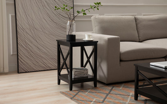 black x sides end tables