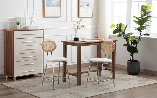 wicker rattan counter stools