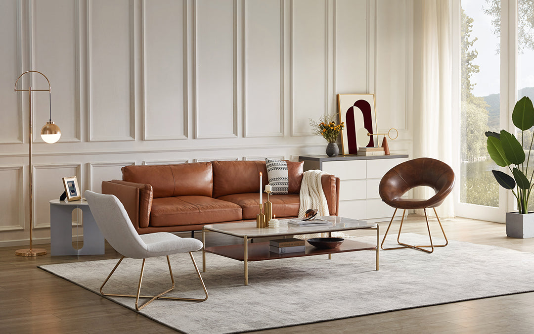 Transitional Family Room Leather Sofa How To Create A Cozy
