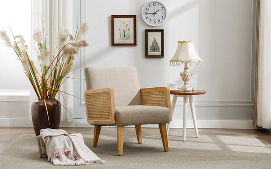 rattan wicker cane accent chairs