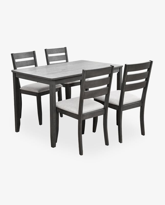 47" Palm Beach Wood Dining Set (1 Table+ 4 Ladder Back Side Chairs ...