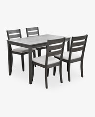 47" Palm Beach Wood Dining Set (1 Table+4 Ladder Back Chairs)
