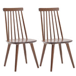 Cortez Farmhouse Wood Dining Chairs Set of 2