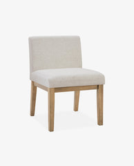 Rustic Upholstered Wood Dining Chair Set of 2