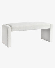 Boucle Fabric Upholstered Bench