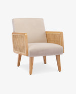 Stockton Rattan Cane Fabric Armchair