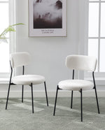 Pasadena Padded Bouclé Side Chairs Set of 2