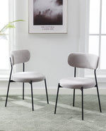Pasadena Padded Bouclé Side Chairs Set of 2