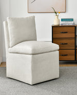 Denton Upholstered Rolling Dining Chair