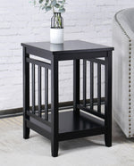 24" Olympia Slat Tall Wood End Table