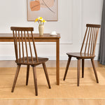 Cortez Farmhouse Wood Dining Chairs Set of 2