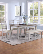 Kanab 6-Piece Dining Table Set (1 Table+4 Chairs+1 Bench)