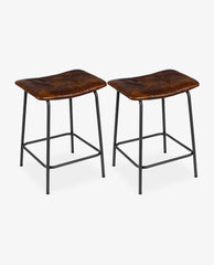 24" Grapevine Saddle Counter Stools Set of 2