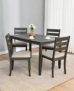47" Palm Beach Wood Dining Set (1 Table+4 Ladder Back Chairs)