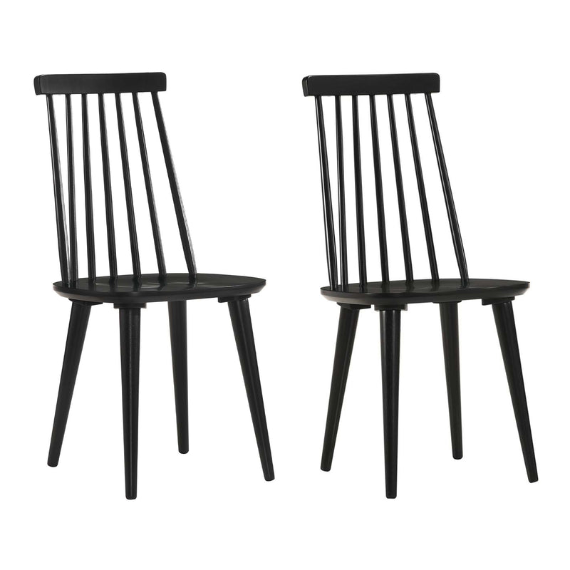 Cortez Farmhouse Wood Dining Chairs Set of 2