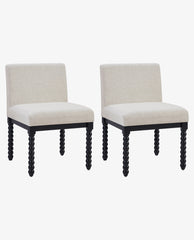 Spindle Leg Dining Chairs Set of 2