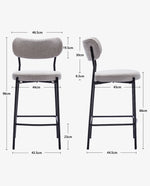 26" Shelbyville Padded Bouclé Counter Stools Set of 2