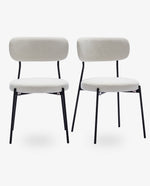 Pasadena Padded Bouclé Side Chairs Set of 2