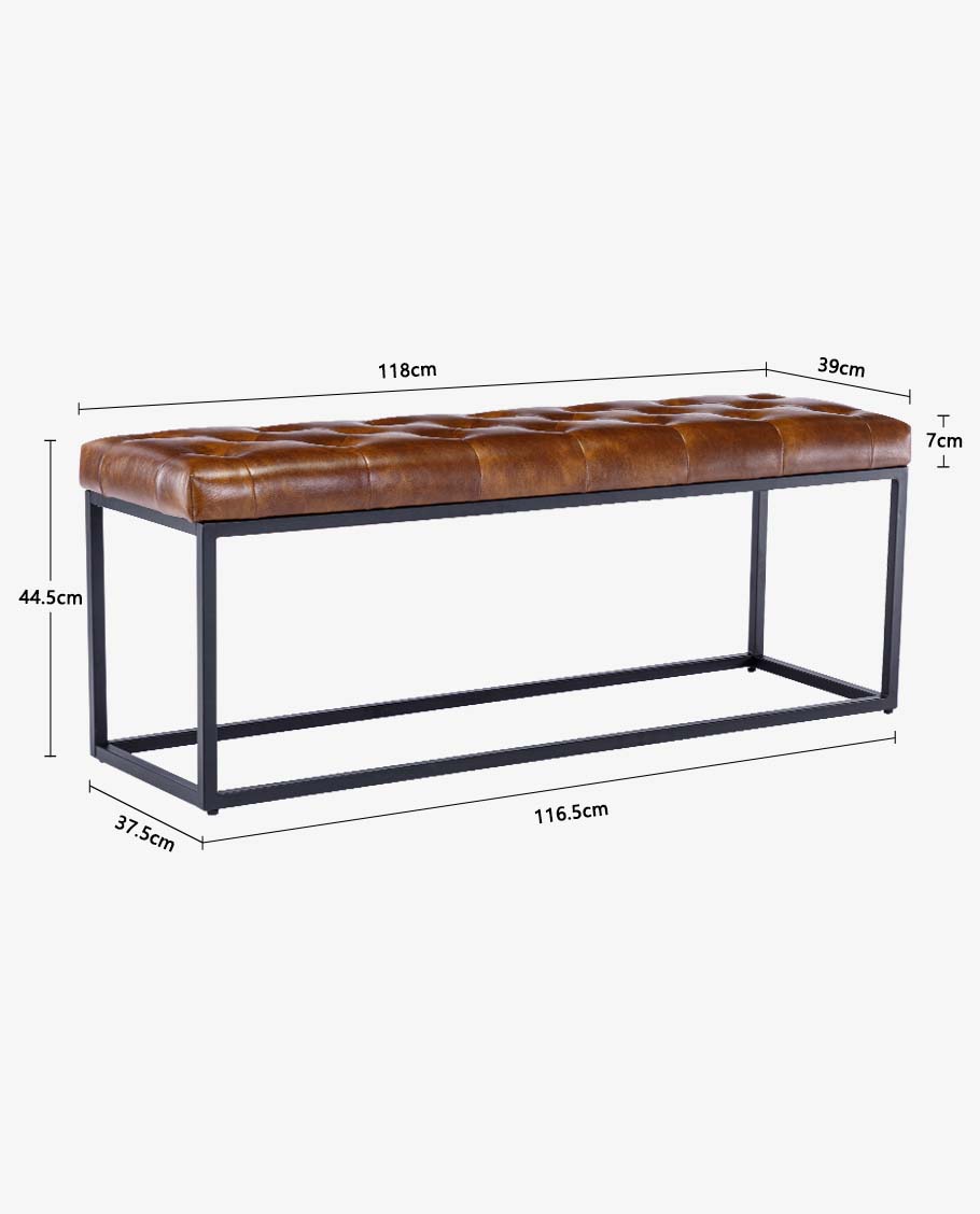 Carroll genuine leather bench deals