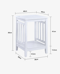 24" Olympia Slat Tall Wood End Table
