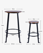 Breckenridge Bistro Pub Dining Set (1 Table+2 Stools)