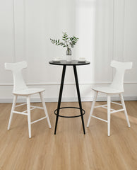 24" Virginia Beach Curved Slat Back Wooden Counter Stools Set of 2