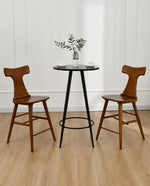 24" Virginia Beach Curved Slat Back Wooden Counter Stools Set of 2