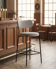 26" Shelbyville Padded Bouclé Counter Stools Set of 2