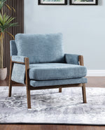 Logan Wrapped-Arm Chenille Lounge Chair