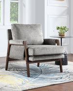 Logan Wrapped-Arm Chenille Lounge Chair