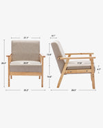 Tumon Wooden Frame Lounge Accent Chair