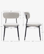 Pasadena Padded Bouclé Side Chairs Set of 2