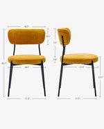 Pasadena Padded Bouclé Side Chairs Set of 2