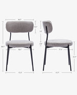 Pasadena Padded Bouclé Side Chairs Set of 2