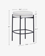 Plano Backless Double-Layered Counter Stools Set of 2