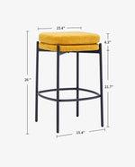 Plano Backless Double-Layered Counter Stools Set of 2