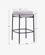 Plano Backless Double-Layered Counter Stools Set of 2