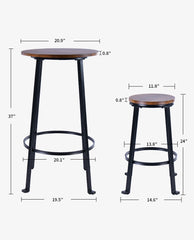 Breckenridge Bistro Pub Dining Set (1 Table+2 Stools)