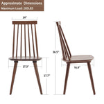 Cortez Farmhouse Wood Dining Chairs Set of 2