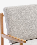 Juneau Fabric Wood Lounge Armchair