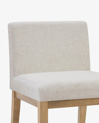 Rustic Upholstered Wood Dining Chair Set of 2