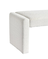 Boucle Fabric Upholstered Bench