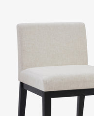 Rustic Upholstered Wood Dining Chair Set of 2