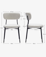Pasadena Padded Bouclé Side Chairs Set of 2