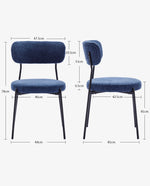 Pasadena Padded Bouclé Side Chairs Set of 2